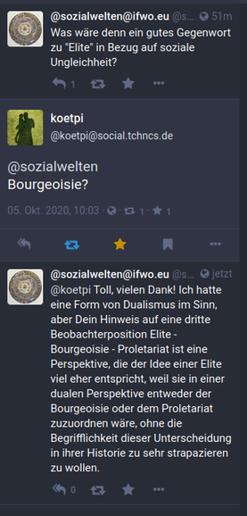 Screenshot einer Konversation