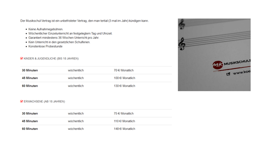 Screenshot der Website