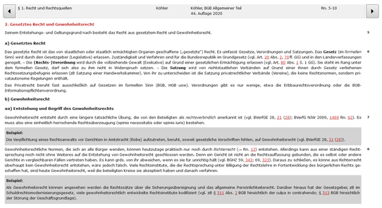 Screenshot.

2. Gesetztes Recht und Gewohnheitsrecht
Seinem Entstehungs- und Geltungsgrund nach besteht das Recht aus gesetztem Recht und Gewohnheitsrecht...