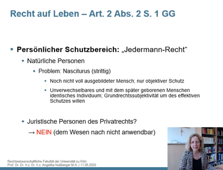 Recht auf Leben - Art. 2 Abs. 2 S. 1 GG