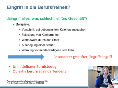 Eingriff in die Berufsfreiheit?