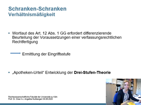 Schranken-Schranken
Verhältnismäßigkeit