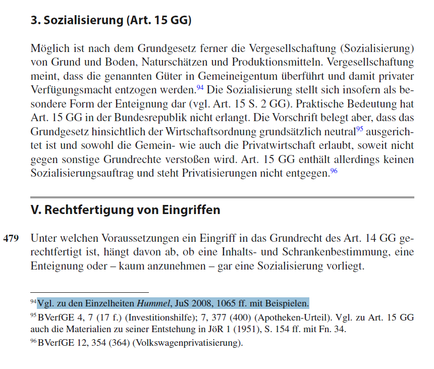3. Sozialisierung (Art. 15 GG)