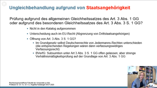Ungleichbehandlung aufgrund von Staatsangehörigkeit