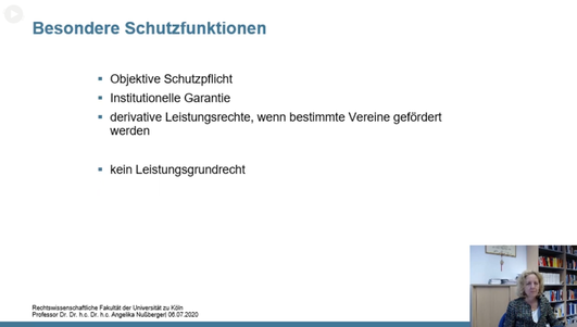 Besondere Schutzfunktionen