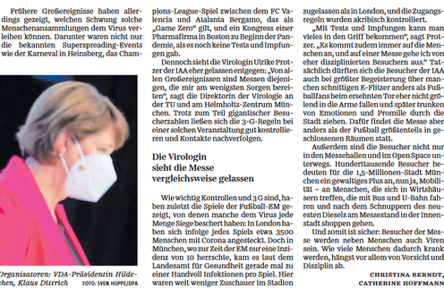 Die Virologin sieht die Messe vergleichsweise gelassen
