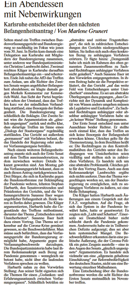 Ein Abendessen mit Nebenwirkungen

Karlsruhe entscheidet über den nächsten Befangenheitsantrag / Von Marlene Grunert