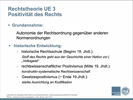Rechtsstheorie UE 3
Positivität des Rechts