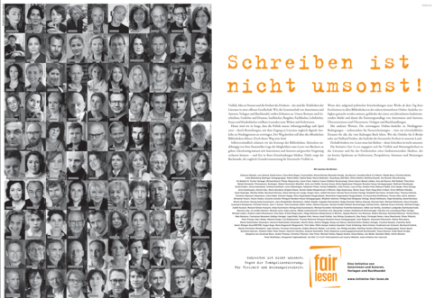 Schreiben ist nicht umsonst!