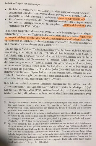 Foto der zitierten Stelle aus "Die interpretative Herstellung des Internet" von Tanja Carstensen. Diverse Markierungen. S.31